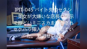 IPIT-045 バイト先のセクシー美女が大嫌いな店長の指示で際どいミニスカを穿かされセクハラ挿入快楽堕ちしていた。 彩乃せいら