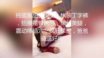 纯欲系甜美少女，JK装丁字裤，扭腰摆臀诱惑，黑丝美腿，震动棒插穴，疯狂揉搓，爸爸骚逼好爽