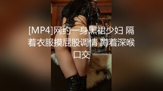 [MP4]网约一身黑裙少妇 隔着衣服摸屁股调情 蹲着深喉口交