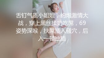 舌钉气质小姐姐，约炮激情大战，穿上黑丝揉奶吃屌，69姿势深喉，扶屌插入骚穴，后入一顿抽插