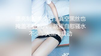 漂亮制服美少妇，真空黑丝也掩盖不住粉穴，跳蛋自慰骚水不少，大黑牛震动